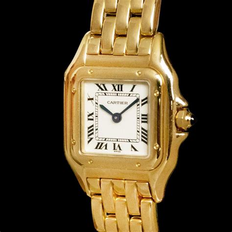 gold watch cartier|cartier gold watch vintage.